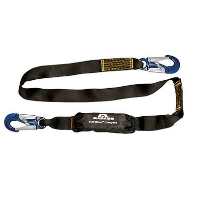 Madaco Roof Construction Fall Protection Heavy Duty Industrial Safety Internal Shock Absorbing Pack 4FT Snap Hook Lanyard ANSI OSHA L-613-02B-AL-4