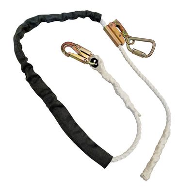 Madaco Roof Construction Fall Protection Heavy Duty Industrial Safety 16FT Snap Hook Rope Grab Positioning Lanyard ANSI OSHA PL-613-101-16