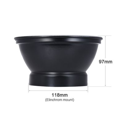 Andoer 7inch Elinchrom Beauty Dish Reflector Diffuser with 2 Grids for Elinchrom Mount Studio Strobe Flash Speedlite