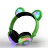 4 Modes LED Music Lights Earphone Gaming Foldable Bear Ear Rechargeable Headset (Green) view 2