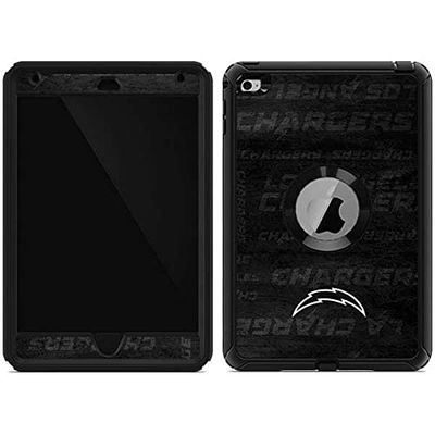 Skinit Decal Skin Compatible with OtterBox Defender iPad Mini 4 - Officially Licensed NFL Los Angeles Chargers Black & White Design