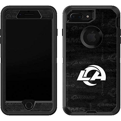 Skinit Decal Skin Compatible with OtterBox Defender iPhone 7 Plus - Officially Licensed NFL Los Angeles Rams Black & White Design