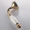 Shile Traditional Brass Ceramics Telephone Handheld Shower Head with 1.5 Meter Hose for Bathroom Gold Finish view 3