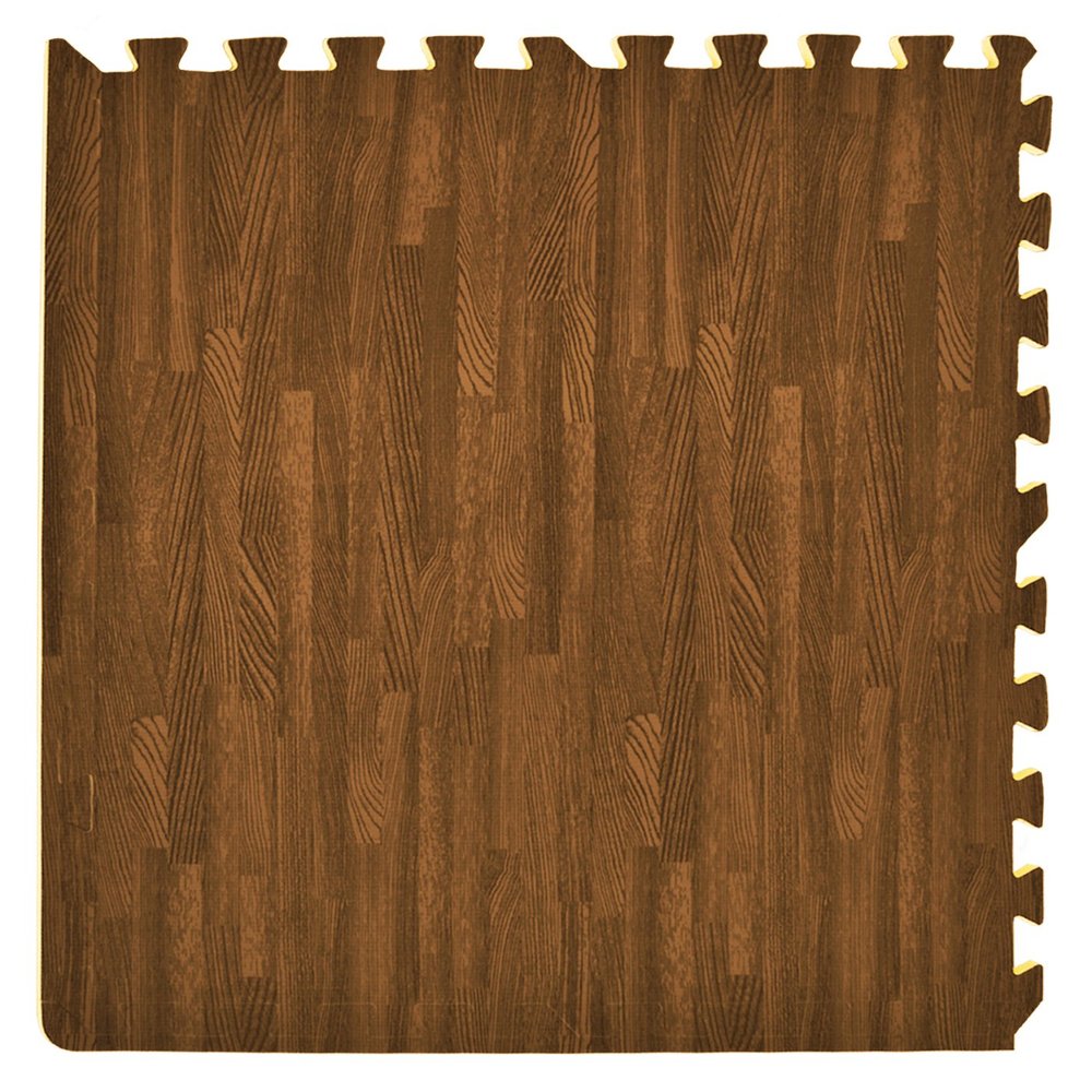 Achim Home Furnishings Interlocking Foam Anti Fatigue Tile Easy to Install 24 x 24 (Walnut)