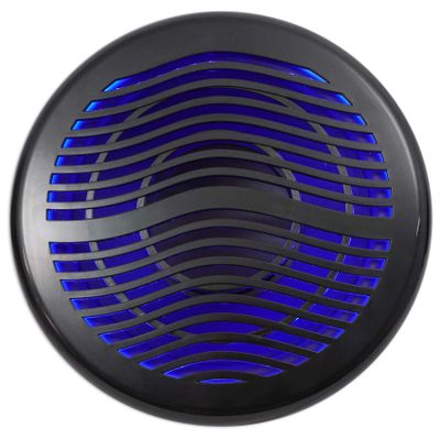 Rockville MS12LB 12" Black Marine/Boat Free Air Subwoofer with LEDs