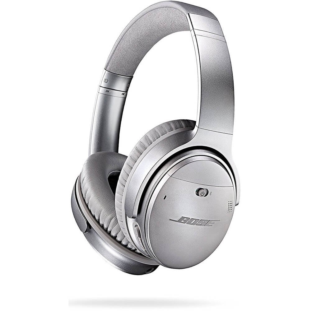 Bose QuietComfort 35 II Noise Cancelling Bluetooth Headphones Wireless, Over Ear Headphones with Built in Microphone and Alexa Voice Control, Silver