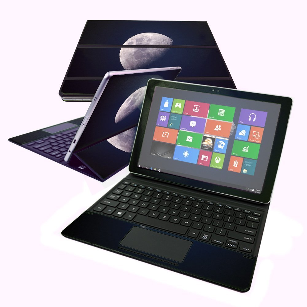 MightySkins Skin Compatible with Samsung Galaxy Book 10.6" - Moon | Protective, Durable, and Unique Vinyl Decal wrap Cover | Easy to Apply, Remove, and Change Styles | Made in The USA