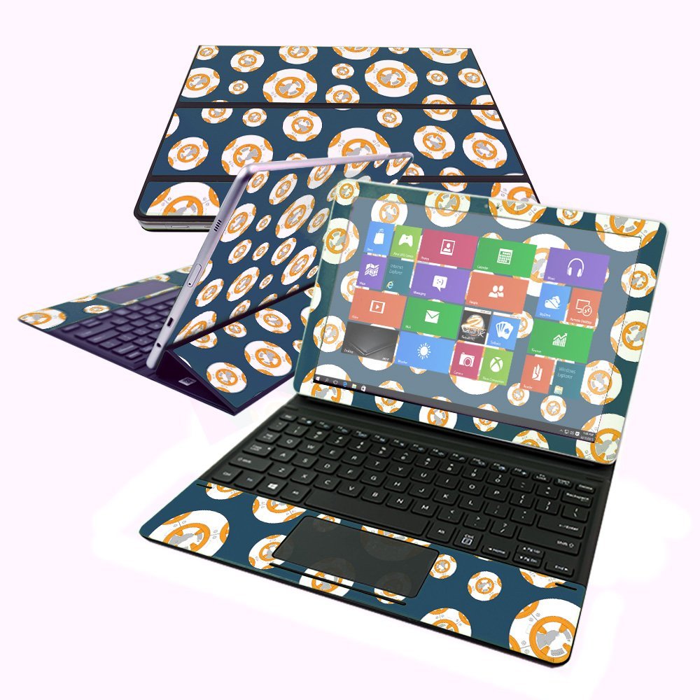 MightySkins Skin Compatible with Samsung Galaxy Book 10.6" - Mini Galaxy Bots | Protective, Durable, and Unique Vinyl Decal wrap Cover | Easy to Apply, Remove, and Change Styles | Made in The USA
