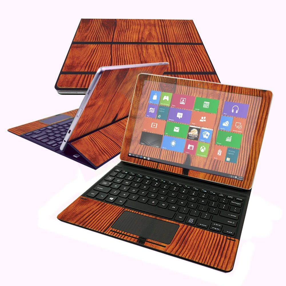 MightySkins Skin Compatible with Samsung Galaxy Book 10.6" - Knotty Wood | Protective, Durable, and Unique Vinyl Decal wrap Cover | Easy to Apply, Remove, and Change Styles | Made in The USA