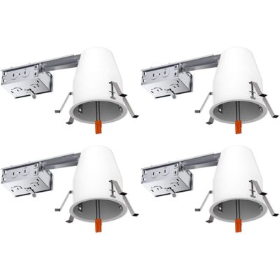 4" Inch Remodel LED Recessed Can Housing Air Tight IC UL Listed and Title 24 Certified Four Bros Lighting (4 Pack)