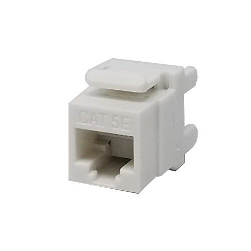 Best 5 Pack lot Keystone Jack Cat5e White Network Ethernet 110 Punchdown 8P8C 180