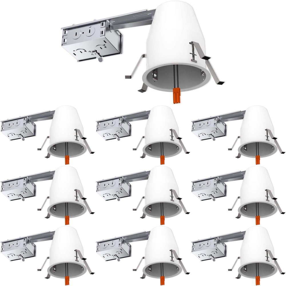 4" Inch Remodel LED Recessed Can Housing Air Tight IC UL Listed and Title 24 Certified Four Bros Lighting (10 Pack)