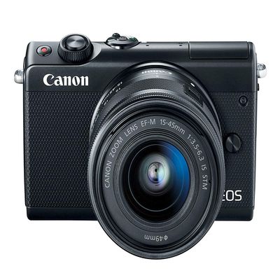 Canon EOS M100 Mirrorless Camera w/ 15-45mm Lens - Wi-Fi, Bluetooth, and NFC Enabled (Black) (International Model)