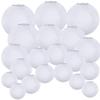 Supla 20 Pack Chinese White Paper Lantern Round 4 6 8 10 12 White Hanging Lanterns Wedding Party Decorations view 1