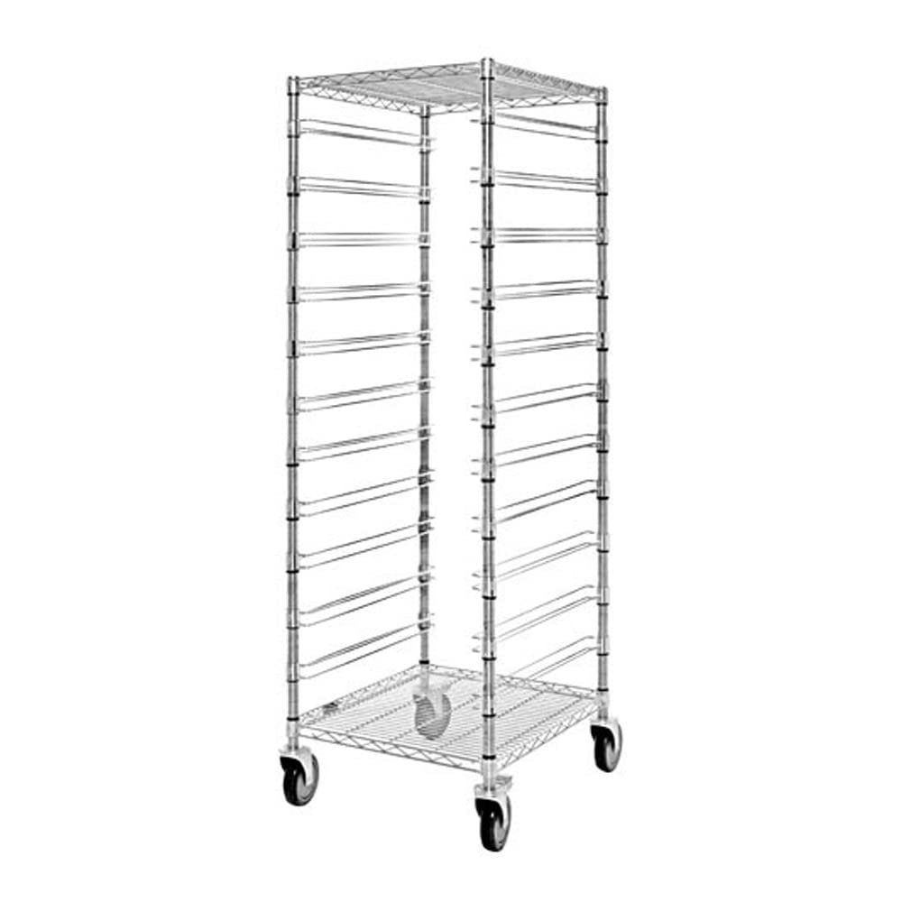 Quantum Storage Systems BC212469M11 Wire Heavy Duty Wheels 12 Shelves 69" H x 24" W x 21" D