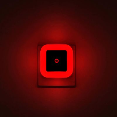 Elsent [ Pack of 4 ] Red LED Night Lights for Sleeping, Plug into Wall Lights with Light Sensor (Unique Pink Cover Design)