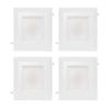 Westgate Lighting 9 Watt 4" Inch Recessed Lighting Kit with Baffle Trim - Square Shaped LED Retrofit Downlight - Premium Dimmable Light Fixture - Best Ceiling Lights - (4 Pack 5000K Cool White) view 1