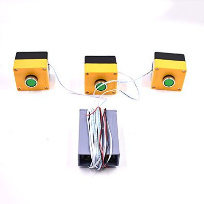 Escape Room Props Puzzles Press on 3 Buttons to Unlock Control 12V EM Lock for Exit Room Owner