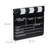 Relaxdays Film Directors Clapperboard, Wood, Chalk Board Clapper, Dry Erase Slate, Hollywood, H x W: 26 x 30 cm, Black view 4