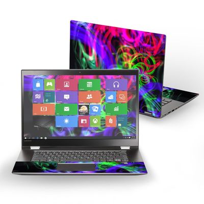 MightySkins Skin Compatible with Lenovo Flex 5 15" (2017) - Neon Splatter | Protective, Durable, and Unique Vinyl Decal wrap Cover | Easy to Apply, Remove, and Change Styles | Made in The USA