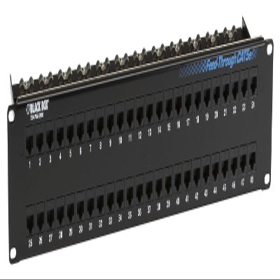 Black Box Network Services Cat5e Feed-Through Patch Panel Unshield