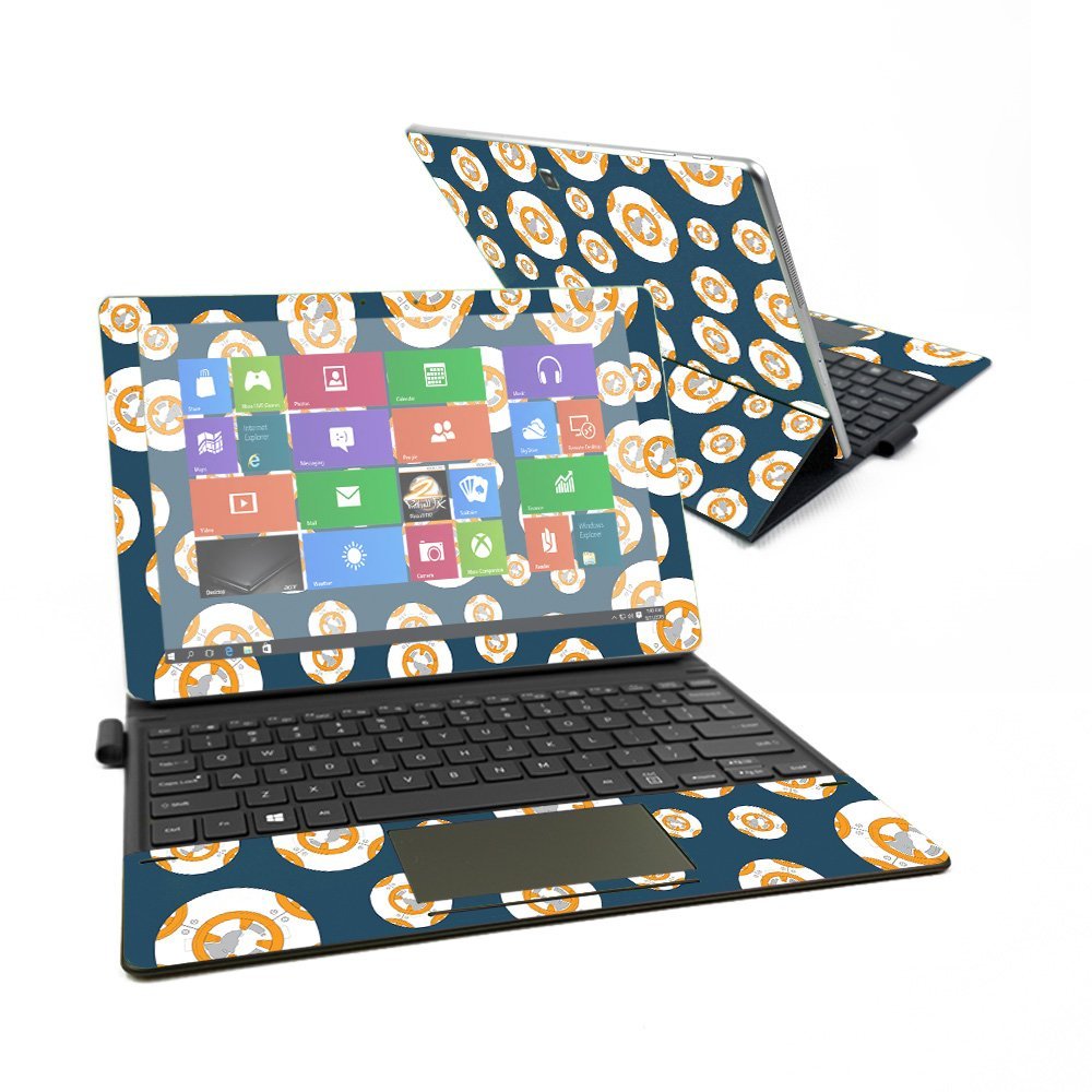 MightySkins Skin Compatible with Samsung Galaxy Book 12" - Mini Galaxy Bots | Protective, Durable, and Unique Vinyl Decal wrap Cover | Easy to Apply, Remove, and Change Styles | Made in The USA