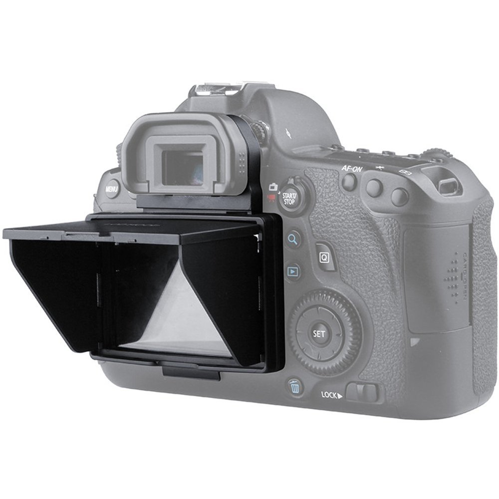 STSEETOP Camera LCD Sun Shade Sun Hood Camera LCD Viewfinder Professional Optical Sunshade with Screen Protector for Canon 6D