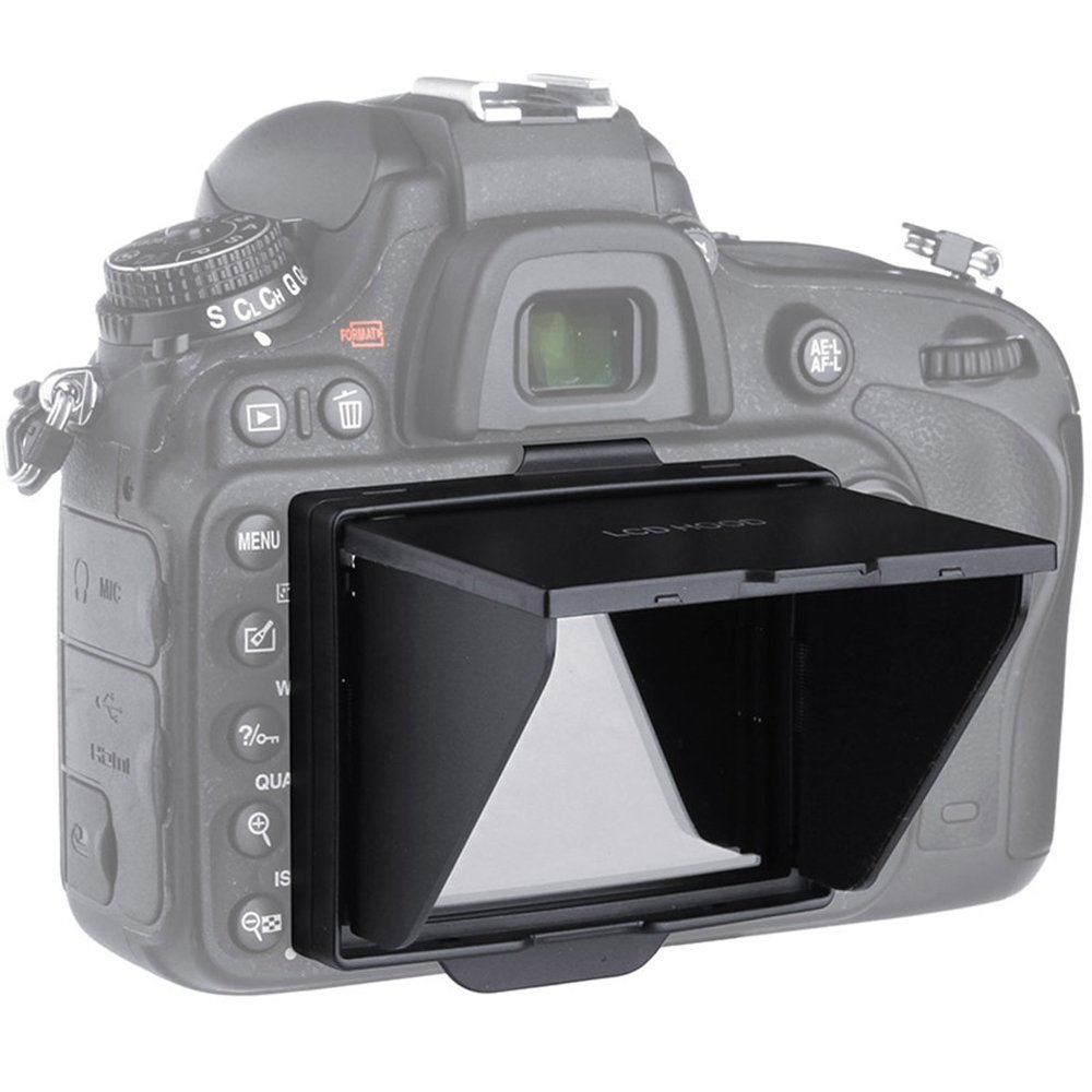 STSEETOP Camera LCD Sun Shade Sun Hood Camera LCD Viewfinder Professional Optical Sunshade with Screen Protector for Nikon D600 D610