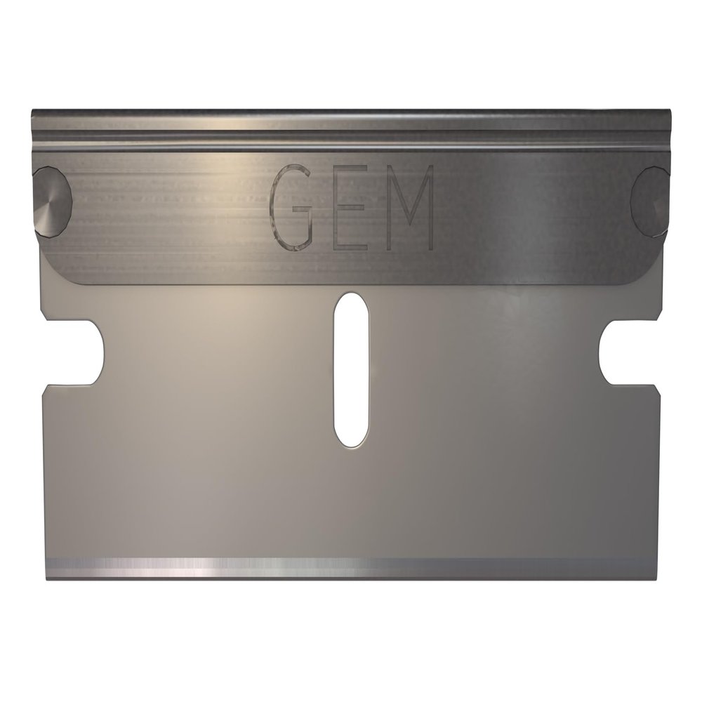 GEM Single Edge Triple Facet Cut Safety Blades 100 Pack Uncoated Stainless Steel Made in USA