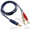 3ft CablesOnline 3.5mm Stereo Male to Dual (Rd/Wh) Mono 3.5mm Blue Audio Breakout Cable, AM-603C view 2