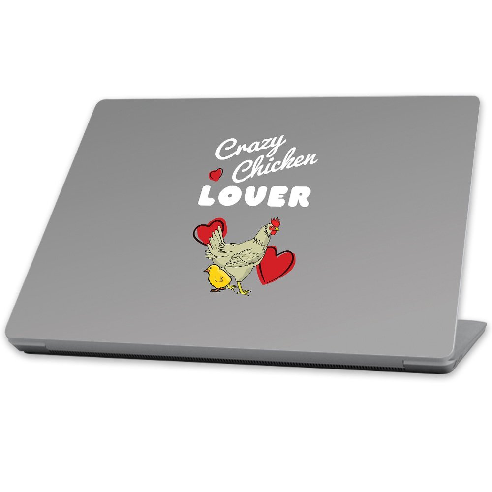MightySkins Skin Compatible with Microsoft Surface Laptop  Crazy Chicken Lover | Protective, Durable, and Unique Vinyl Decal wrap Cover | Easy to Apply, Remove, and Change Styles | Made in The USA