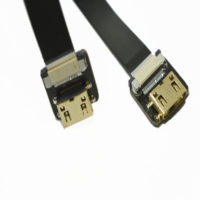 Black FPV HDMI Cable Mini HDMI Female mini HDMI Type C to Mini HDMI Female for brushless Gimbal handhold Gimbal dsrl FPV Ground Monitoring Aerial Shooting Drone rig. (10CM)