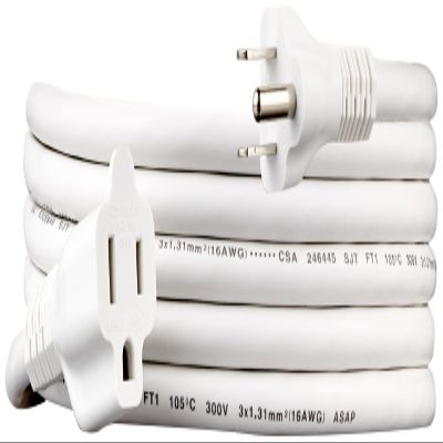 Amazon Basics Extension Cord, 10 Ft, 3-Prong Outlet Extender, Indoor Use, 13 Amps, 125V, White