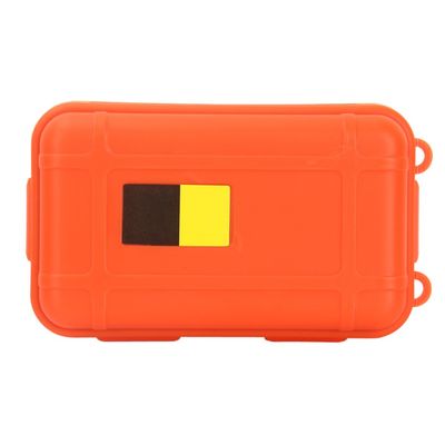 Estink Outdoor Survival Storage Box, Shockproof Box Plastic Tool Box Enclosure Airtight Survival Case Container Storage Travel Sealed Containers Carry Box For Camping Fishing (S, Orange)