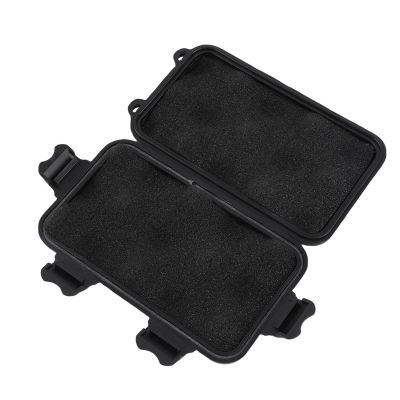Shockproof Box, Plastic Tool Box Enclosure Airtight Survival Case Container Storage Travel Sealed Containers Carry Box for Camping Fishing Hiking Outdoor (S, Black)