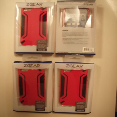 Zgear Lot Of 4 Armor Cases For Apple iPhone 5 - RW-ZG-IPH5-102 - Red