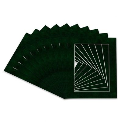 Poster Palooza 28x40 Mat for 24x36 Photo - Precut Green Suede Picture Matboard for Frames Measuring 28 x 40 Inches - Bevel Cut Matte to Display Art Measuring 24 x 36 Inches - Acid Free ONE MAT