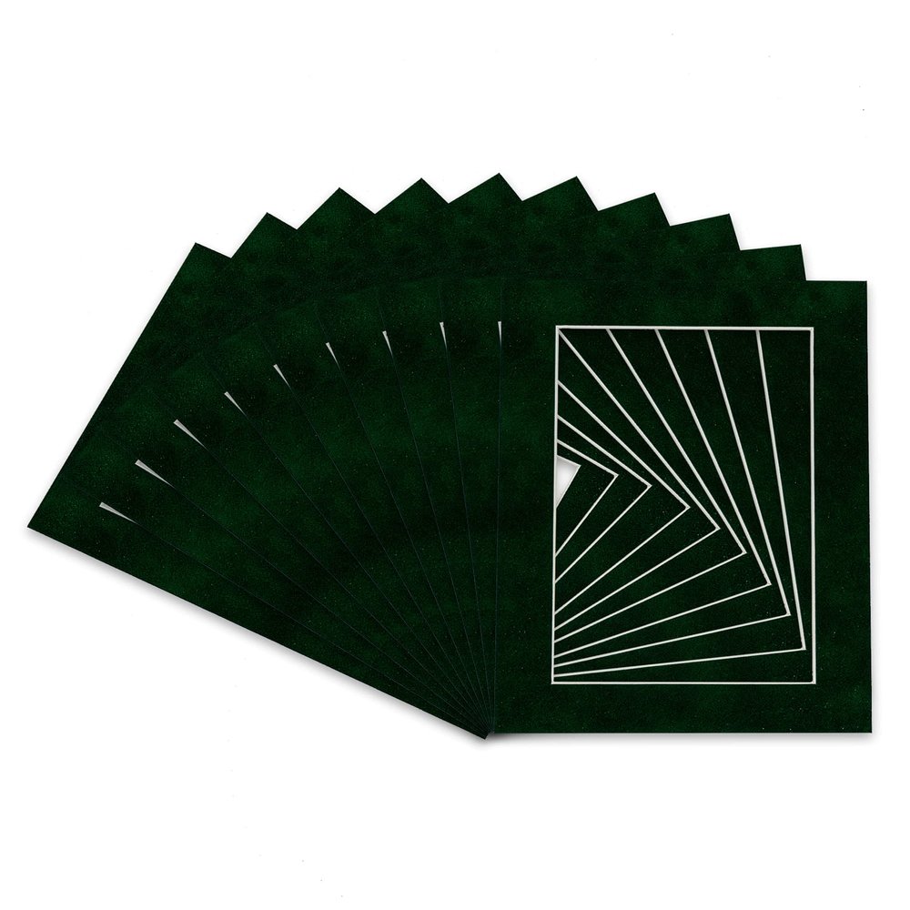 Poster Palooza 28x40 Mat for 24x36 Photo - Precut Green Suede Picture Matboard for Frames Measuring 28 x 40 Inches - Bevel Cut Matte to Display Art Measuring 24 x 36 Inches - Acid Free ONE MAT