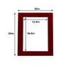 Poster Palooza 16x20 Mat for 13x19 Photo - Precut Bright Red Suede Picture Matboard for Frames Measuring 16 x 20 Inches - Bevel Cut Matte to Display Art Measuring 13 x 19 Inches - Acid Free ONE MAT view 2
