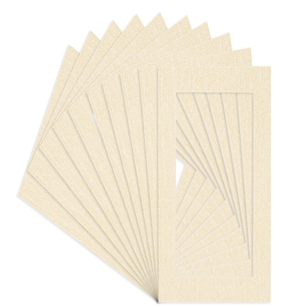 Poster Palooza 12x18 Mat for 11x14 Photo - Precut Fresh Linen Canvas Picture Matboard for Frames Measuring 12 x 18 Inches - Bevel Cut Matte to Display Art Measuring 11 x 14 Inches - Acid Free ONE MAT