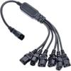 Tekit IEC C14 to 6 x C13 Y Splitter Cord, 10A, 250V, IEC Male to 6 Female Cable, IEC 320 C14 Male Plug to 6 XC13 Female Y Splitter Power Cord, C14 to 6 *C13, 250V/10A, (50cm/1.64ft) view 2