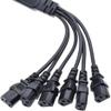 Tekit IEC C14 to 6 x C13 Y Splitter Cord, 10A, 250V, IEC Male to 6 Female Cable, IEC 320 C14 Male Plug to 6 XC13 Female Y Splitter Power Cord, C14 to 6 *C13, 250V/10A, (50cm/1.64ft) view 3