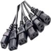 Tekit IEC C14 to 6 x C13 Y Splitter Cord, 10A, 250V, IEC Male to 6 Female Cable, IEC 320 C14 Male Plug to 6 XC13 Female Y Splitter Power Cord, C14 to 6 *C13, 250V/10A, (50cm/1.64ft) view 4