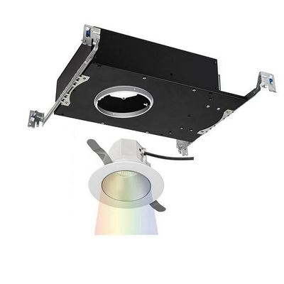 WAC Lighting R3ARDT-FCC24-HZWT Aether Color Changing LED Round Open Reflector Trim with Light Engine Flood Beam, Haze White