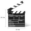 Wooden Clapper Board Slate Film Director Accessory Action Professional Studio Camera Photography Video Slateboard-Black view 2
