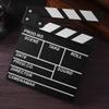 Wooden Clapper Board Slate Film Director Accessory Action Professional Studio Camera Photography Video Slateboard-Black view 3