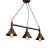 RUNNUP Adjustable Industrial 31" Wide Water Pipe Island Light with Cone Shade 3 Lights, Vintage Rustic Chandelier, Mounted Ceiling Light view 1