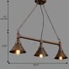 RUNNUP Adjustable Industrial 31" Wide Water Pipe Island Light with Cone Shade 3 Lights, Vintage Rustic Chandelier, Mounted Ceiling Light view 4