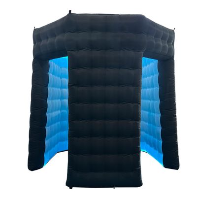 SAYOK Octagon Inflatable Photo Booth Backdrop (Two Doors, 8.2ft Diameter) LED Inflatable Photo Booth Enclosure Tent with Inner Air Blower for Event Show Party Wedding Birthday Exhibition