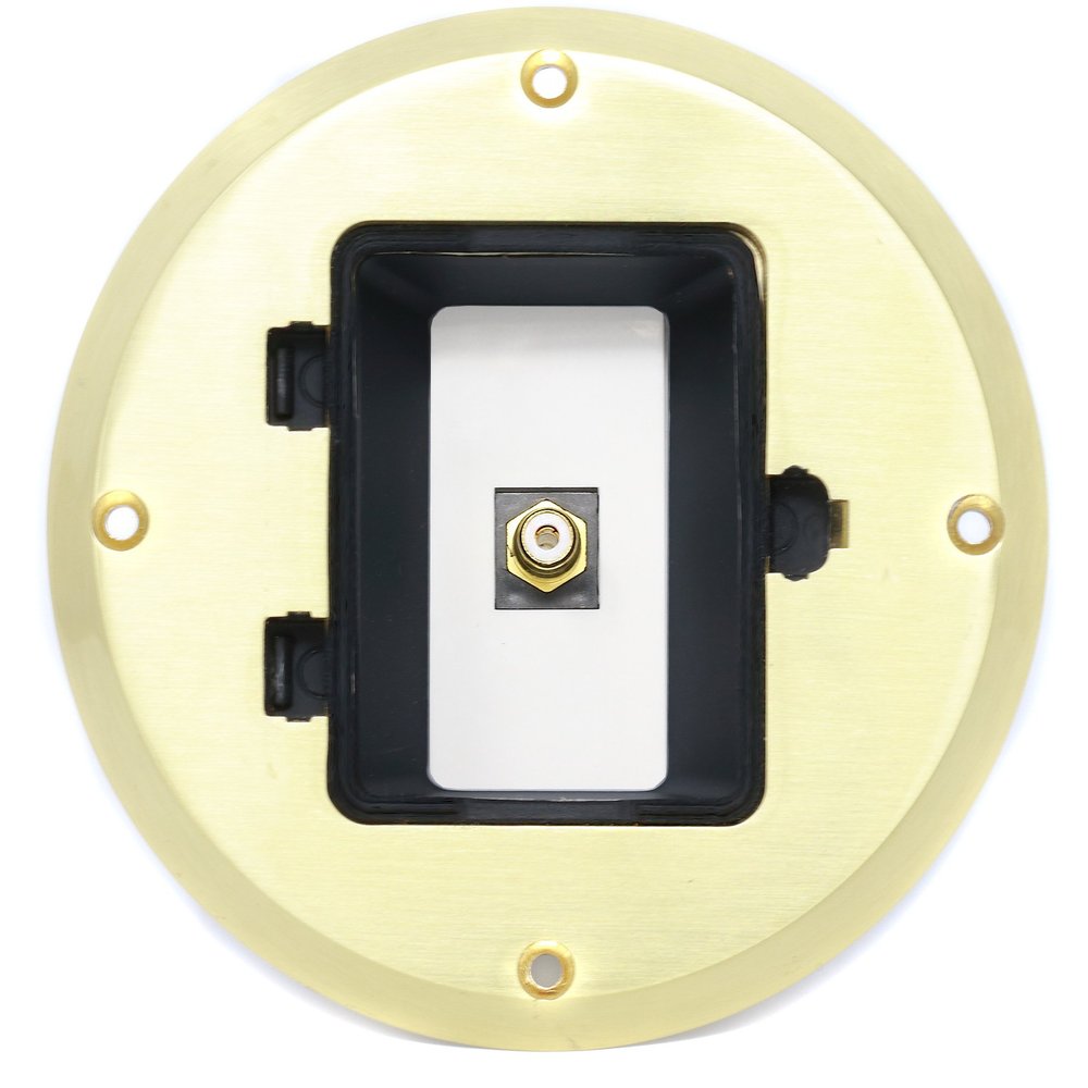 RiteAV 1 Port RCA for Subwoofer Audio Port Floor Box - Gold